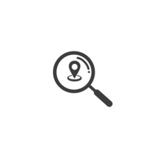 location search icon.  design sign.  flat vector graphics on a white background.