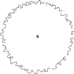 Tree plan hand drawn sketch icon top