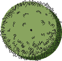 Tree plan hand drawn sketch icon top