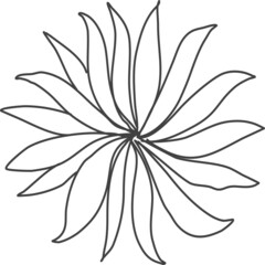 Tree plan hand drawn sketch icon top