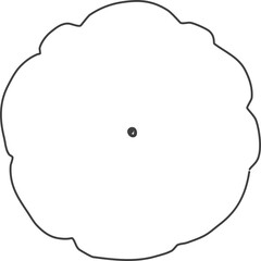 Tree plan hand drawn sketch icon top