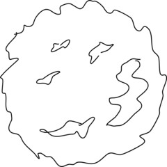 Tree plan hand drawn sketch icon top