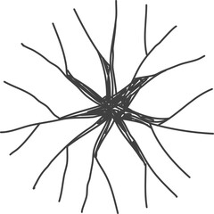 Tree plan hand drawn sketch icon top