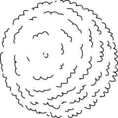 Tree plan hand drawn sketch icon top