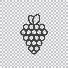 Raspberry outline icon. Vector isolated on transparent background.