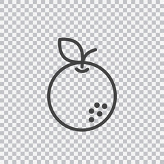 Orange outline icon. Vector isolated on transparent background.