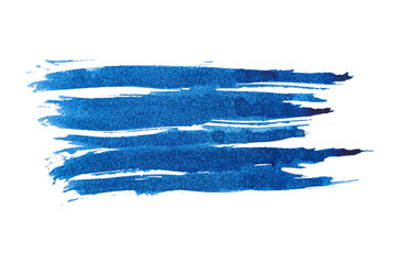 Fototapeta premium blue abstract watercolor paint brush stroke texture isolated on white background for logo and banner. design, creative, and illustration.