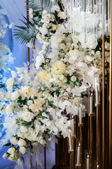 atmospheric candle decor with live fire