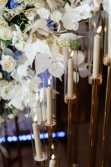atmospheric candle decor with live fire
