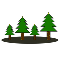 christmas tree on a white background