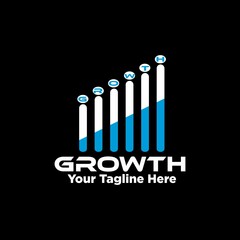 Growth Logo Graphic logo design. Business Consulting Logo Design Template