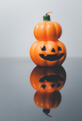Freshly Carved Jack-o-Lantern Pumpkin Isolated on White
