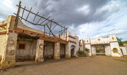 Fototapeta premium Village mexicain à Tabernas, Andalousie, Espagne