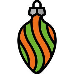 christmas ornament filled outline icon
