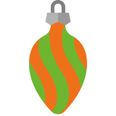 christmas ornament flat icon