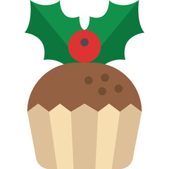 christmas cupcake icon