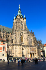 Naklejka premium The St. Vitus Cathedral at Prague, Czech Republic