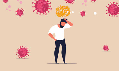 Cough , sneeze and elbow person man infection covid virus vector illustration. People health pandemic symptom medicine bacterium coroma pain. Character illness quarantine prevent protection