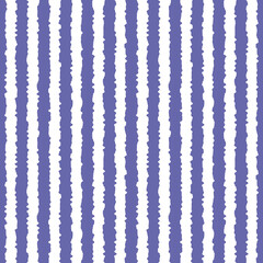 Color of year 2022 seamless very peri striped pattern, vector illustration. Artistic pattern with vertical violet lines on white background. Abstract background for scrapbook, print and web