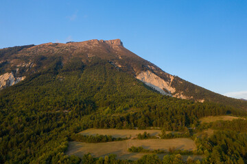 The countryside around the Gorges du Verdon at sunset in Europe, France, Provence Alpes Cote dAzur, Var, in summer.