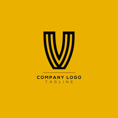 Abstract letter V logo design. Creative, Premium Minimal emblem design template. Graphic Alphabet Symbol for Corporate.