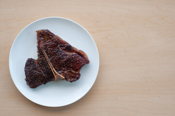 cooked Porterhouse steak 