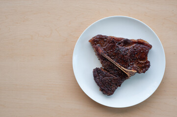 cooked Porterhouse steak 