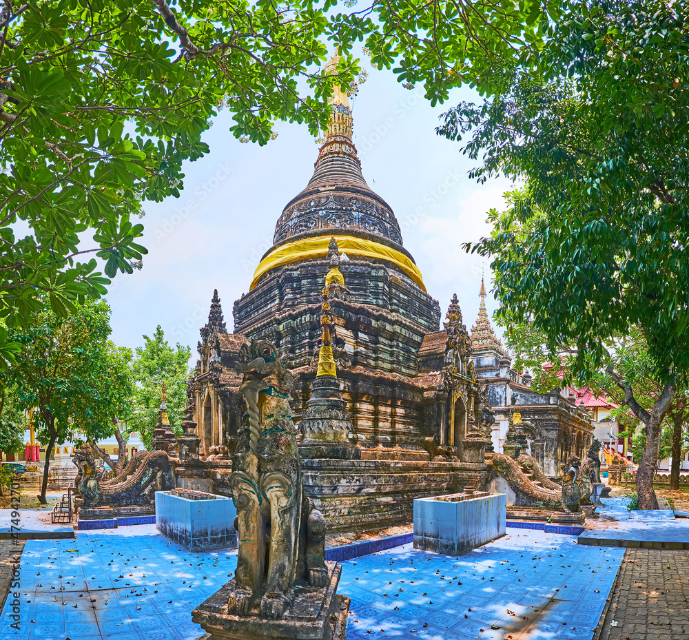 Canvas Prints The old Singha lion of Wat Pa Pao temple, Chiang Mai, Thailand