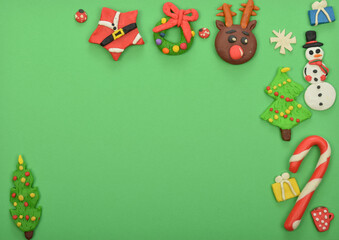 Christmas figurines from handmade plasticine
