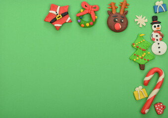 Christmas figurines from handmade plasticine
