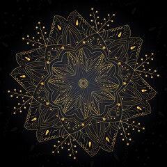 Luxury mandala background, decorative background with an golden mandala design