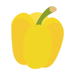 Yellow bell pepper vector illustration on background.
