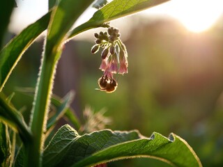 Abeille butinant une fleur au Pays basque