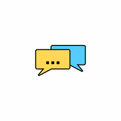 Bubble Chat Colorful Symbol