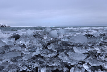 Ice diamonds on the beach, Diamonds Beach Iceland