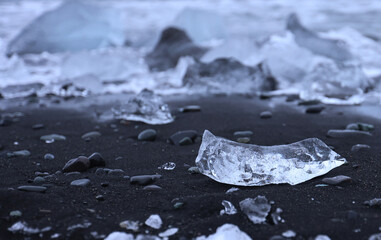 Ice diamonds on the beach, Diamonds Beach Iceland