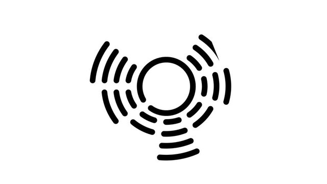 circular equalizer animated line icon circular equalizer sign. isolated on white background