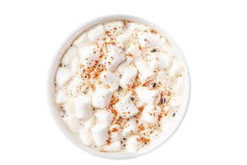 marshmallow hot chocolate cocoa sweet beverage coffee hot drink warming meal snack copy space food background 