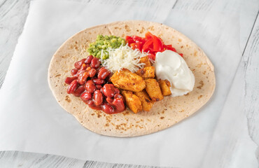 Taco with chicken