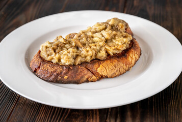Sandwich with baked eggplant