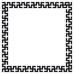 Greek frame on a white background, vector