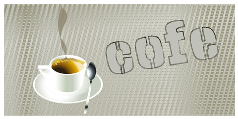 3d realistic vector isolated white cups of coffee with spoon, top and side view, cappuccino, americano, espresso, mocha, latte