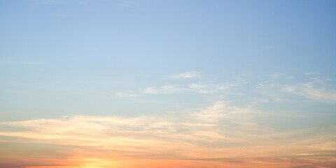 sunset sky with clouds - obrazy, fototapety, plakaty