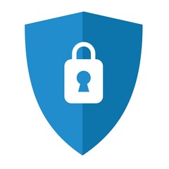 shield lock icon safety symbol vector design