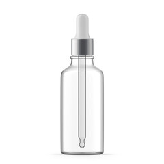 50ml 1 oz clear glass dropper bottle