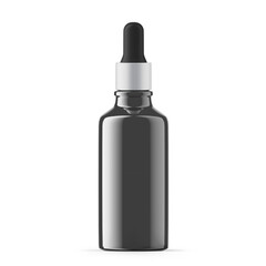 50ml 1 oz silver glass dropper bottle