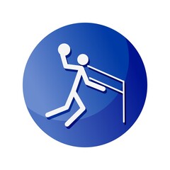 Volleyball. An icon of Olympic sports. The badge of the Summer and Winter Olympic Games. Vector illustrations.