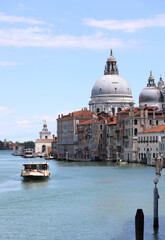Fototapeta premium Water bus called Vaporetto in the Grand Canal of Venice in Italy