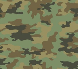 Fototapeta premium Army camo military uniform texture, forest hunting pattern, modern clothing design.