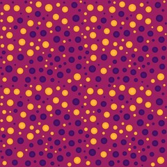 Colorful circles pattern, Halloween background. Vector illustration. Wrapping paper.